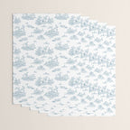 Toile De Jouy - Duck Egg Blue Wrapping Paper Gallery Image 3