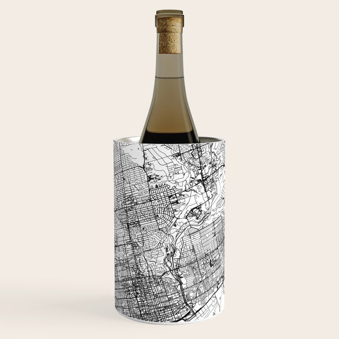 Toronto White Map Wine Chiller Gallery Image 1