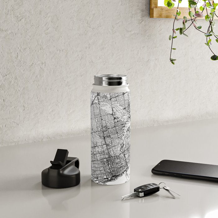 Toronto White Map Water Bottle Gallery Image 4