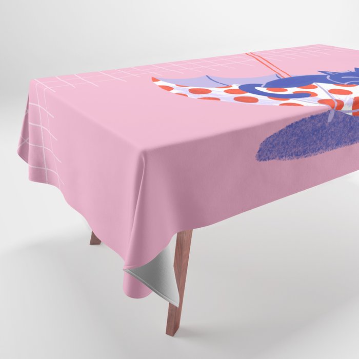 Umbrella Cat Tablecloth Gallery Image 1