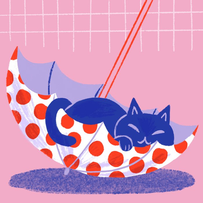 Umbrella Cat Coffee Mug Gallery Image 2
