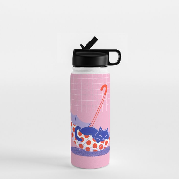 Umbrella Cat Water Bottle Gallery Image 1