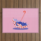 Umbrella Cat Outdoor Rug Gallery Image 1