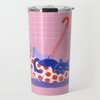 Umbrella Cat Travel Mug Gallery Image 1