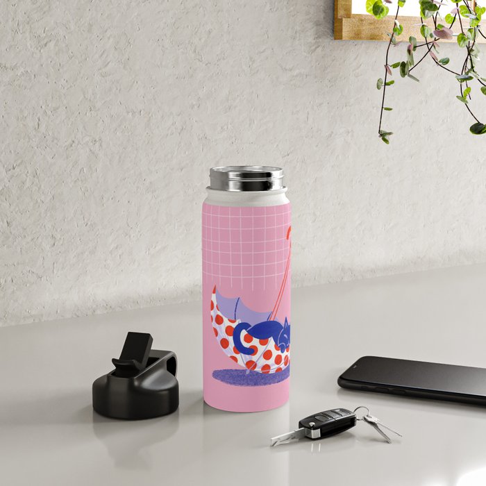 Umbrella Cat Water Bottle Gallery Image 5
