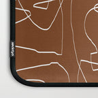 Line Art Woman Face Burnt Orange Laptop Sleeve Gallery Image 3