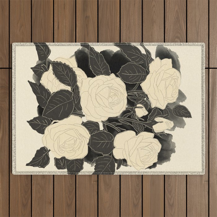 White Roses 5 Outdoor Rug Gallery Image 1