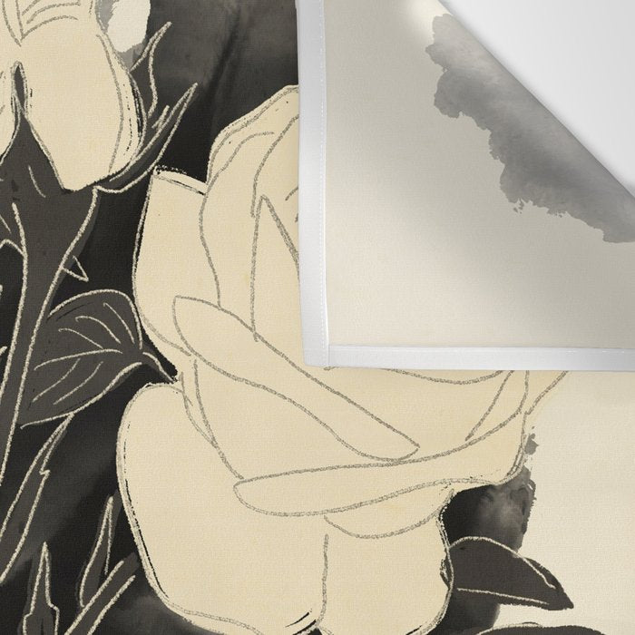 White Roses 5 Wall Tapestry Gallery Image 3