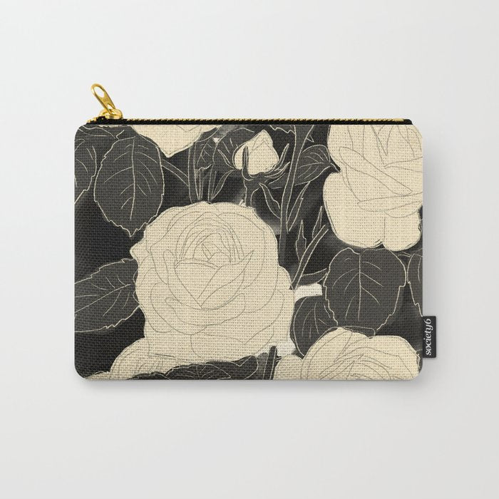 White Roses 5 Carry All Pouch Gallery Image 1