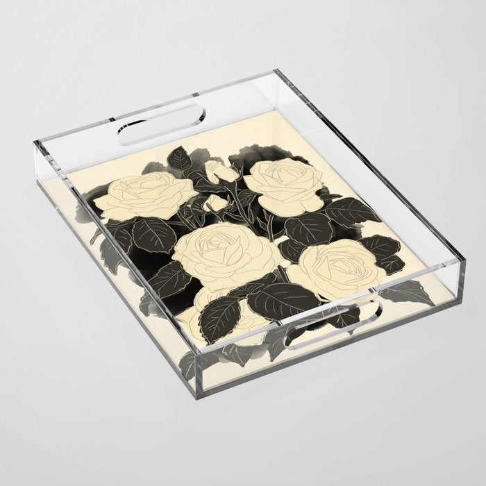 White Roses 5 Acrylic Tray Gallery Image 1