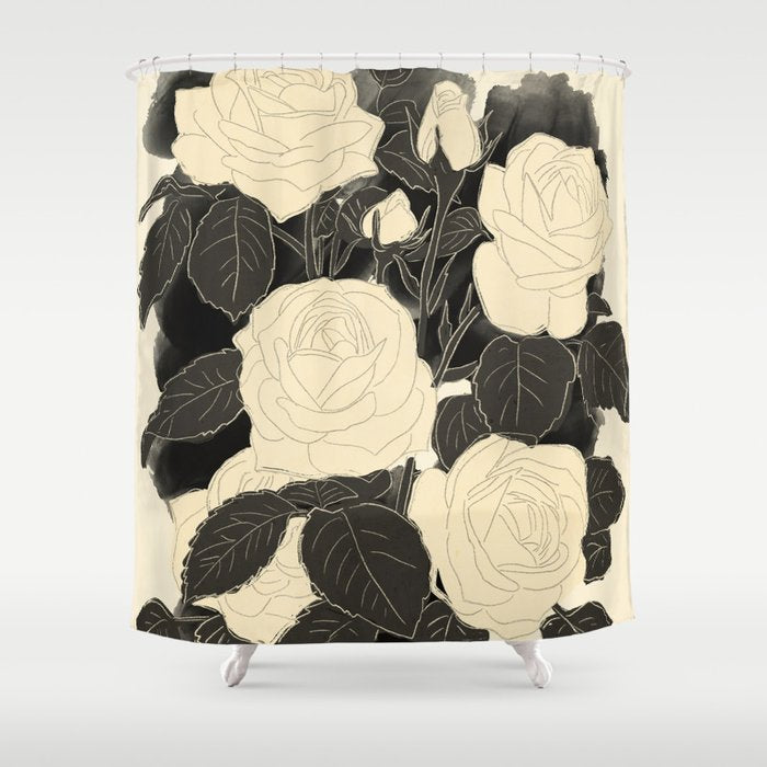 White Roses 5 Shower Curtain Gallery Image 1