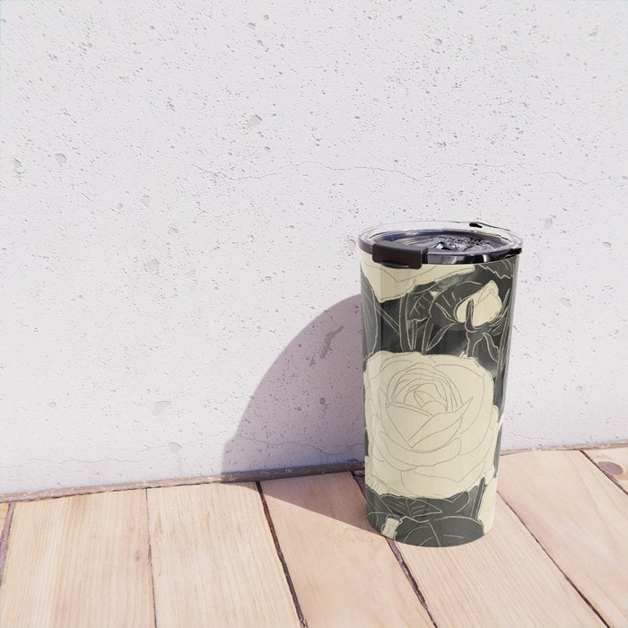 White Roses 5 Travel Mug Gallery Image 4