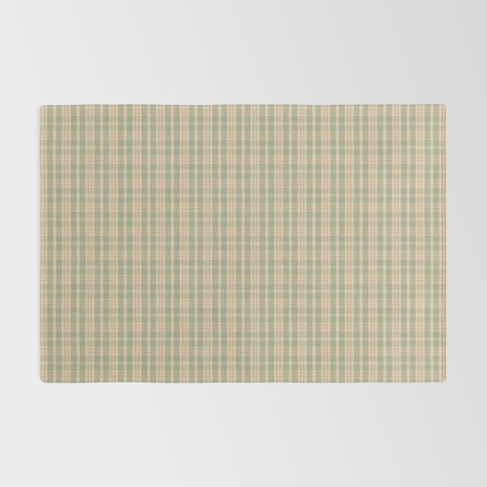 North Country Plaid - sage and light gold Rug Gallery Image 2