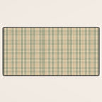 North Country Plaid - sage and light gold Desk Mat Gallery Image 3