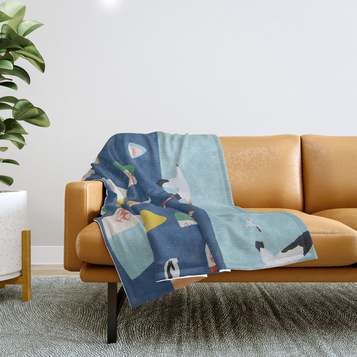 Shark Park Throw Blanket Gallery Image 1