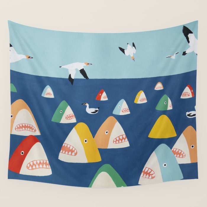Shark Park Wall Tapestry Gallery Image 1