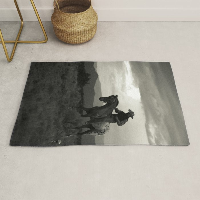Santa Fe Cowboy on Horse Rug