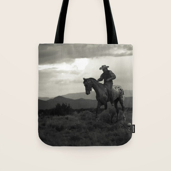 Santa Fe Cowboy on Horse Tote Bag Gallery Image 1