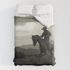 Santa Fe Cowboy on Horse Duvet Cover Gallery Image 6
