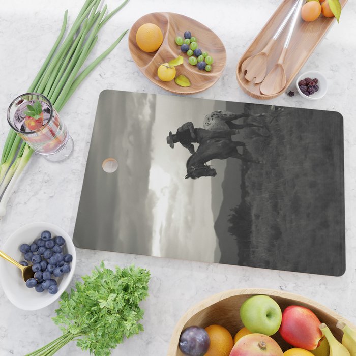 Santa Fe Cowboy on Horse Cutting Board Gallery Image 2
