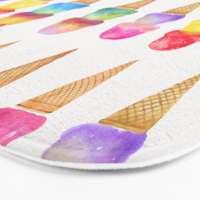 Summer Ice Cream Cones Bath Mat Gallery Image 3
