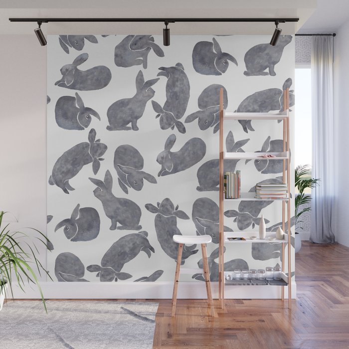 Bunny Poses Wall Mural Gallery Image 1