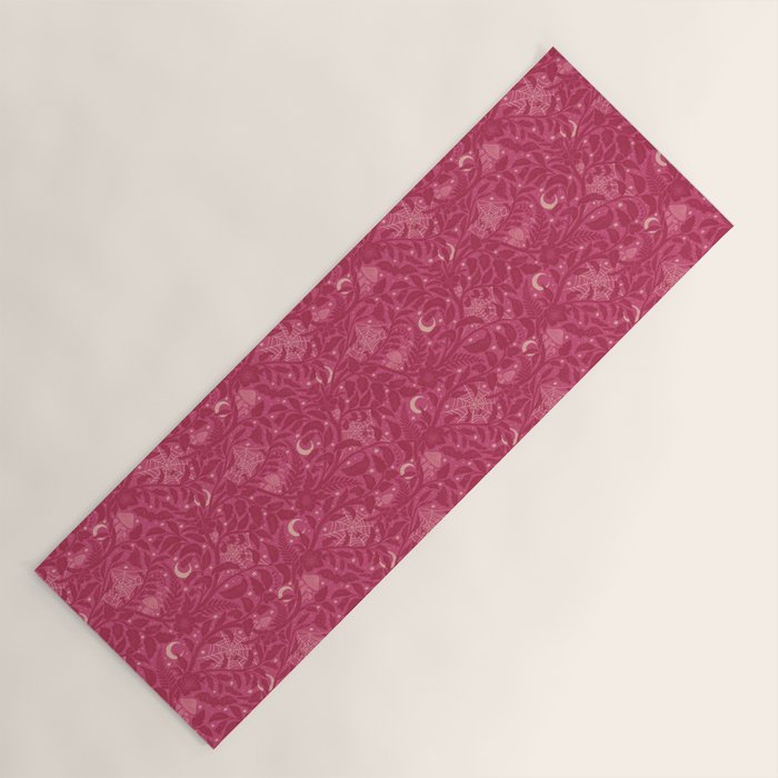 Mysterious Garden - dark pink Yoga Mat Gallery Image 1