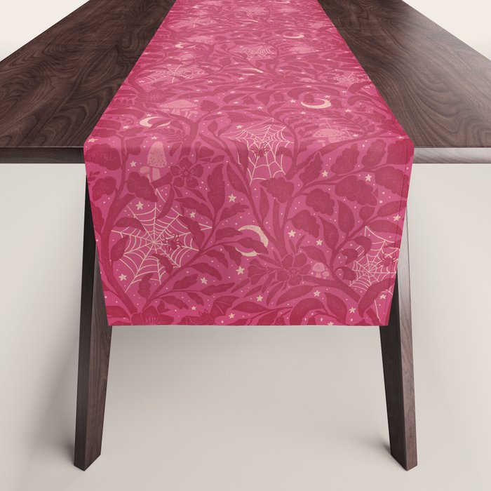 Mysterious Garden - dark pink Table Runner Gallery Image 1