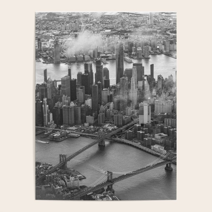 Manhattan Through The Clouds Poster Gallery Image 1