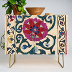 Shakhrisyabz Suzani Joynamoz Uzbekistan Floral Embroidery Print Credenza Gallery Image 1