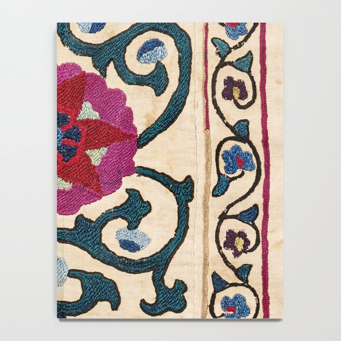 Shakhrisyabz Suzani Joynamoz Uzbekistan Floral Embroidery Print Notebook Gallery Image 4