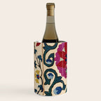 Shakhrisyabz Suzani Joynamoz Uzbekistan Floral Embroidery Print Wine Chiller Gallery Image 2