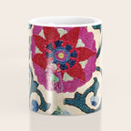 Shakhrisyabz Suzani Joynamoz Uzbekistan Floral Embroidery Print Coffee Mug Gallery Image 4