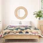 Shakhrisyabz Suzani Joynamoz Uzbekistan Floral Embroidery Print Duvet Cover Gallery Image 3