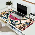 Shakhrisyabz Suzani Joynamoz Uzbekistan Floral Embroidery Print Desk Mat Gallery Image 2