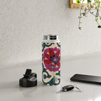 Shakhrisyabz Suzani Joynamoz Uzbekistan Floral Embroidery Print Water Bottle Gallery Image 4