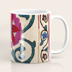 Shakhrisyabz Suzani Joynamoz Uzbekistan Floral Embroidery Print Coffee Mug Gallery Image 1