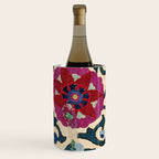 Shakhrisyabz Suzani Joynamoz Uzbekistan Floral Embroidery Print Wine Chiller Gallery Image 1