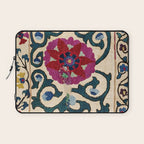 Shakhrisyabz Suzani Joynamoz Uzbekistan Floral Embroidery Print Laptop Sleeve Gallery Image 1
