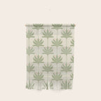 Shaker Palm Motif in Sage and Linen Wall Hanging Gallery Image 1
