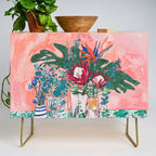 Cockatoo Vase - Bouquet of Flowers on Coral and Jungle Credenza Gallery Image 1