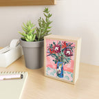 Cockatoo Vase on Painterly Pink Mini Art Print Gallery Image 2