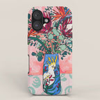 Cockatoo Vase on Painterly Pink iPhone Case Gallery Image 1