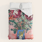 Cockatoo Vase on Painterly Pink Duvet Cover Gallery Image 6