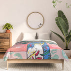 Cockatoo Vase on Painterly Pink Comforter Gallery Image 3