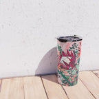Cockatoo Vase on Painterly Pink Travel Mug Gallery Image 4