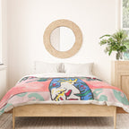 Cockatoo Vase on Painterly Pink Duvet Cover Gallery Image 3