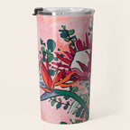 Cockatoo Vase on Painterly Pink Travel Mug Gallery Image 3