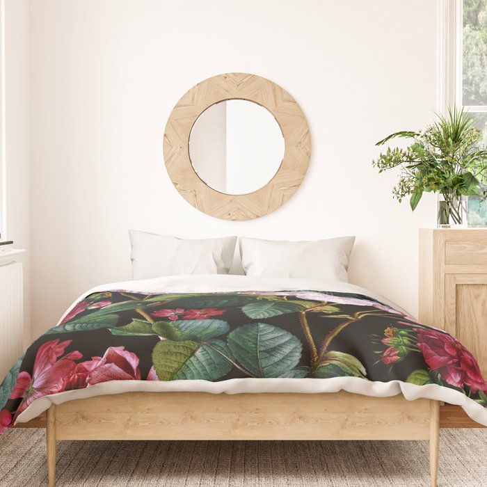 Red Floral Garden Duvet Cover Gallery Image 3
