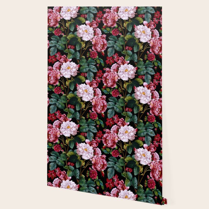 Red Floral Garden Wallpaper Gallery Image 2